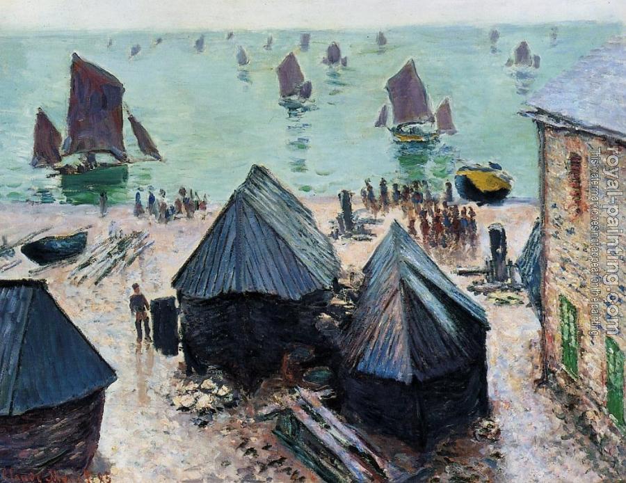 Claude Oscar Monet : The Departure of the Boats, Etretat
